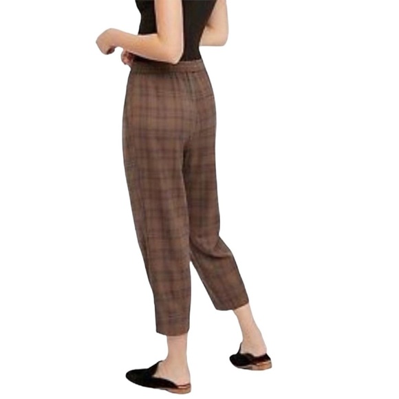 FREE PEOPLE Shakin All Over Plaid Pants in Brown/Blue Size XS - Picture 7 of 7